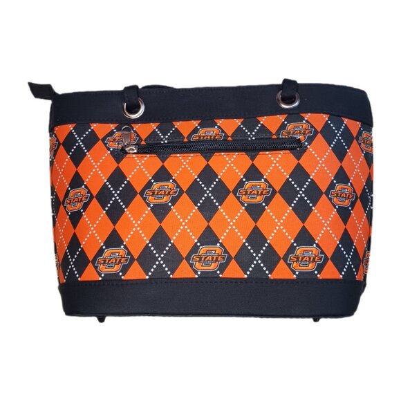 Oklahoma State University Cowboys Womens Tote Purse Bag Orange/Black NCAA - Picture 3 of 7